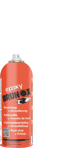 Spray Brunox epoxy, soluție pe bază de rășină epoxidică, brevetată 2 în 1: anticoroziune și grunduire