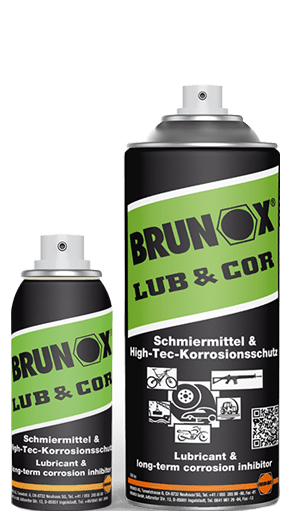 Gama soluții Brunox LUB&COR, lubrifiant de înaltă calitate care oferă protecție anticorozivă de până la 3 ani